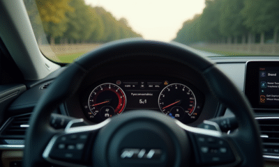 Tableau de bord de voiture avec code d'erreur affiché